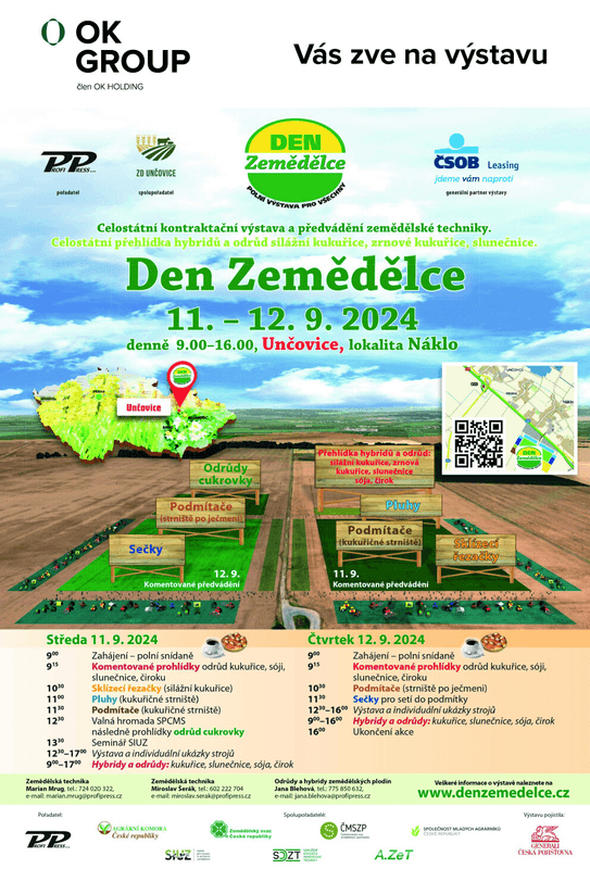Pozvánka na Den Zemědělce Unčovice 2024