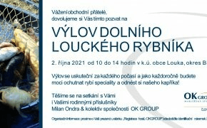 Pozvánka na výlov dolního louckého rybníka